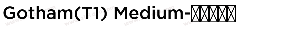 Gotham(T1) Medium字体转换